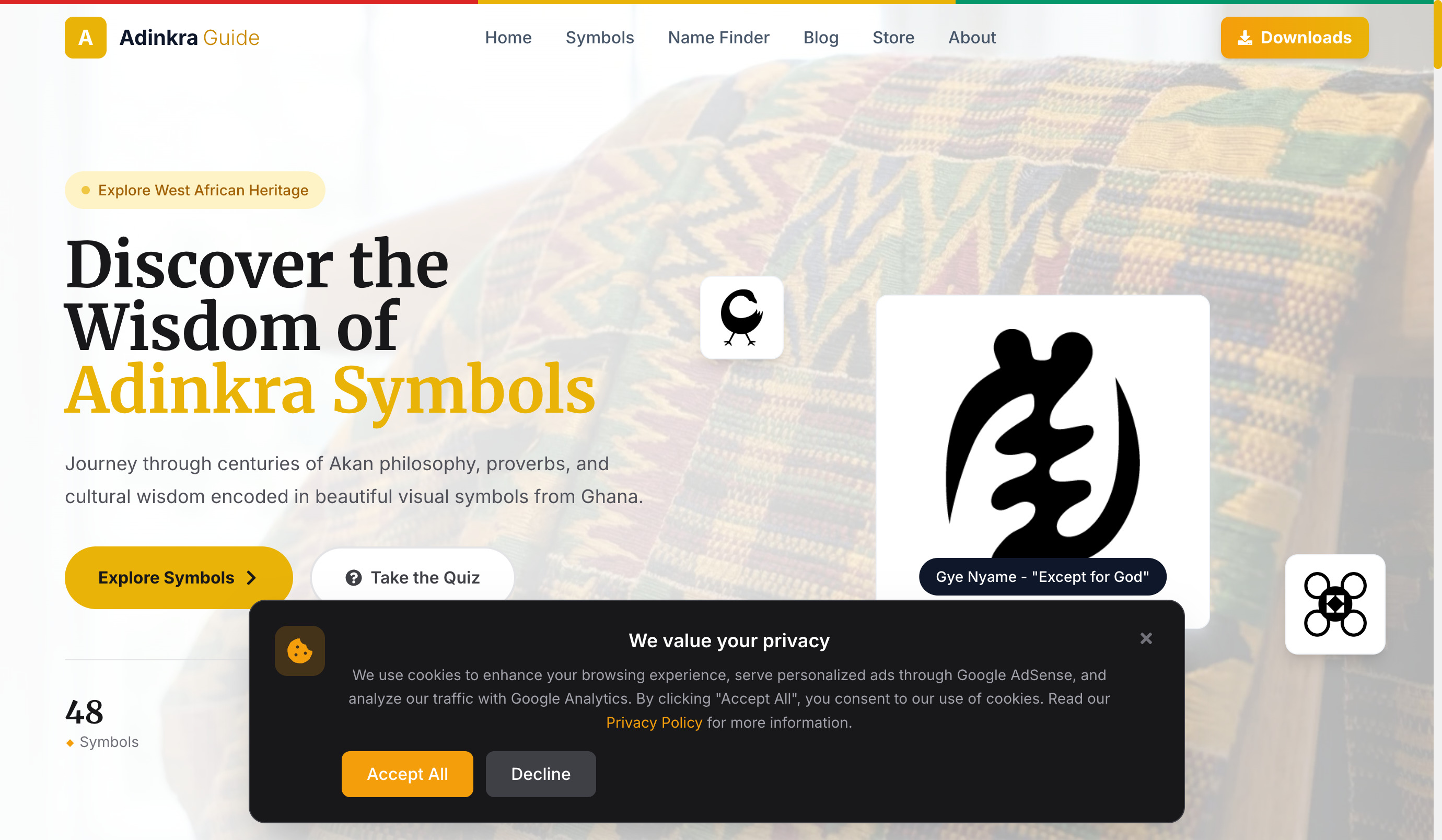 Adinkra Guide - West African Symbol Education Platform